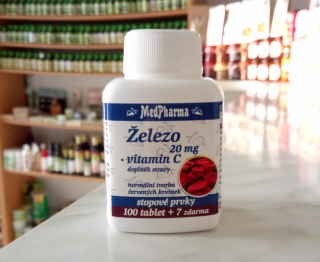 ŽELEZO 20 mg  vitamin C 107 tablet | Medpharma